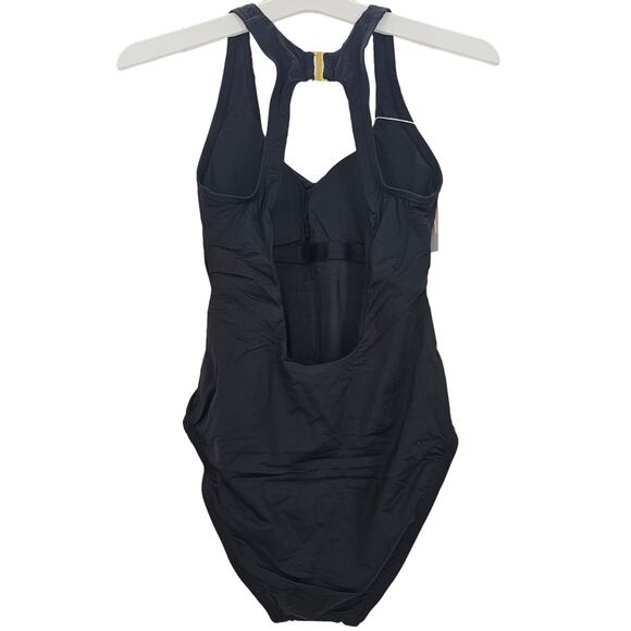Andie Swim Womans size XXS The Catalina One Piece Swimsuit in Black Halter NEW - Picture 3 of 8